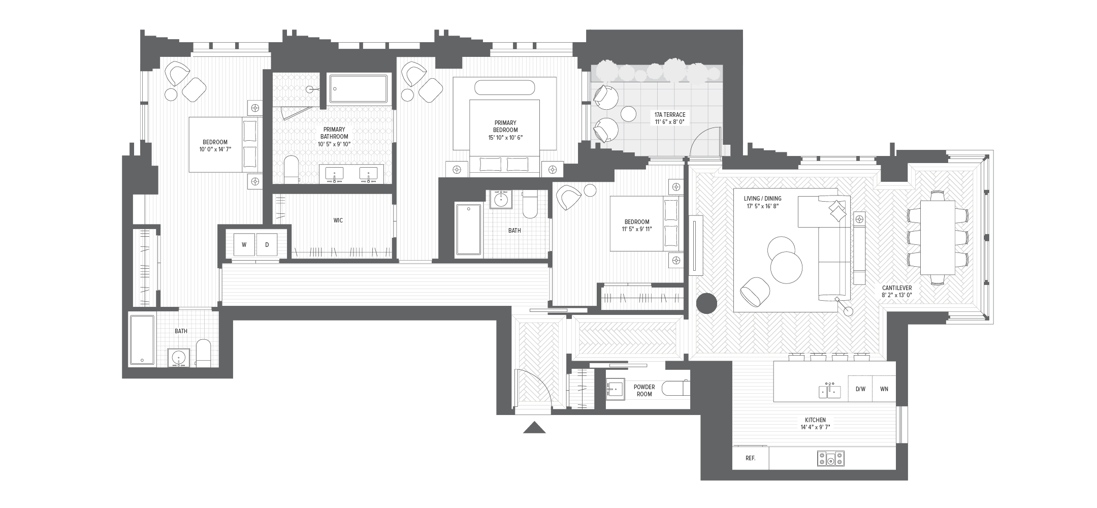 Unit 17A floorplan