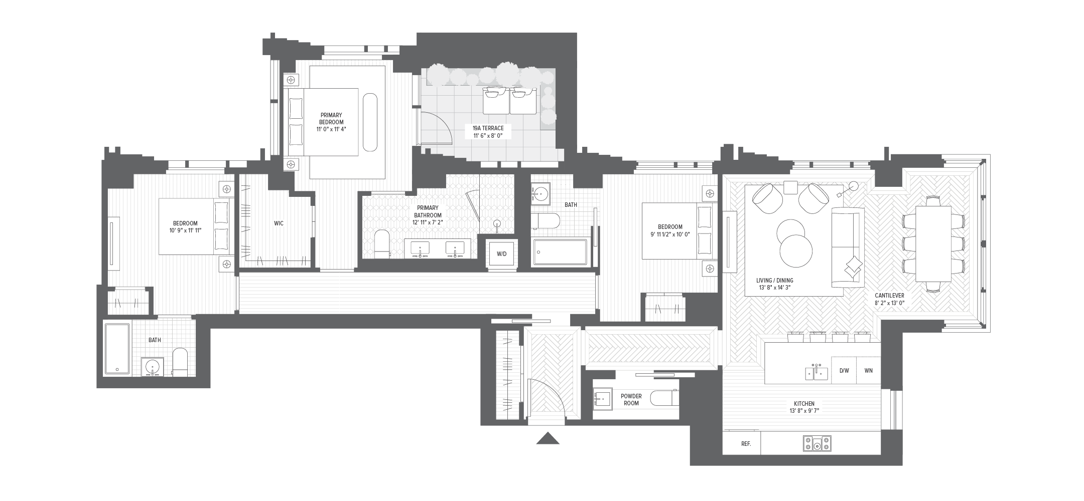 Unit 19A floorplan