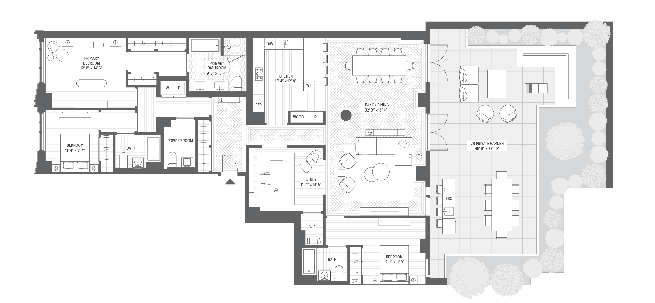Unit 2B floorplan