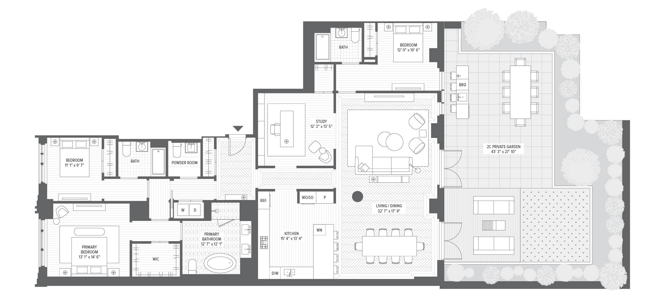 Unit 2C floorplan