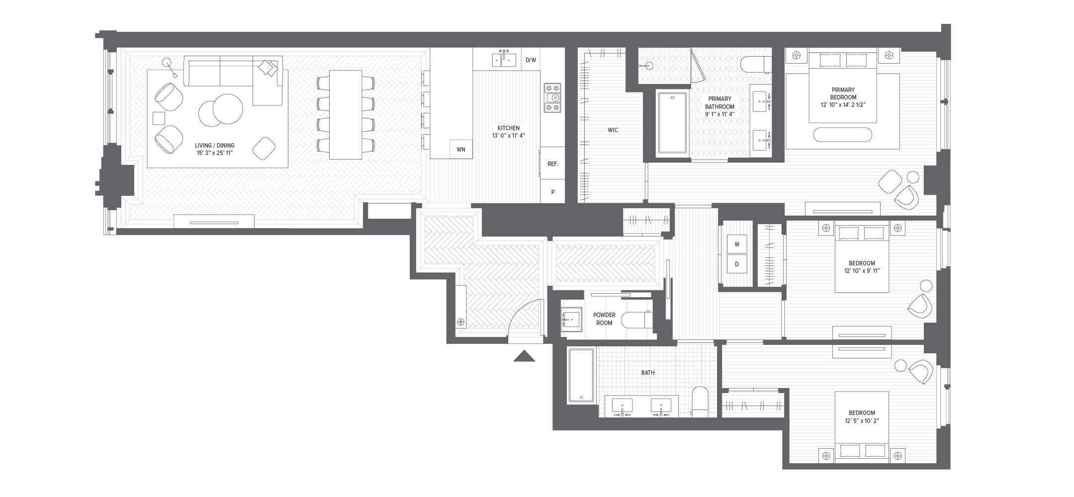 Unit 3B floorplan