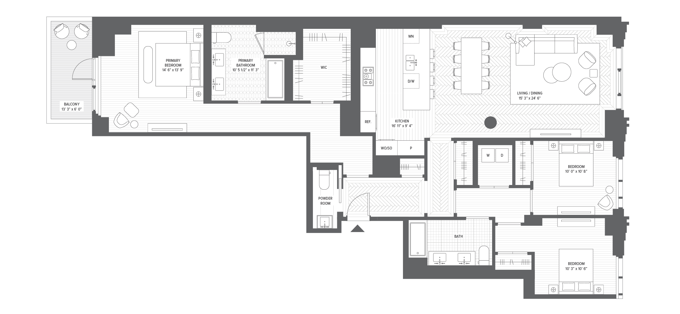 Unit 9D floorplan